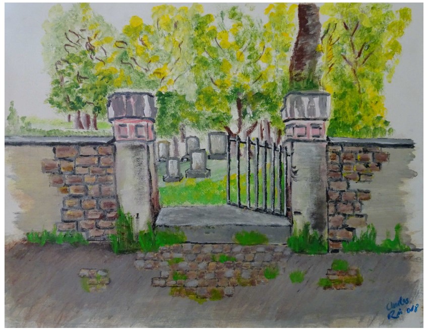 Alter Eingang zum jüd. Friedhof (Gemälde Charles Rü)